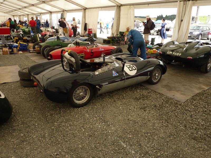 P1000643.JPG - 1958 Lotus 11R Climax.  Looks tiny behind the Lister Jag!